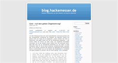 Desktop Screenshot of blog.hackemesser.de